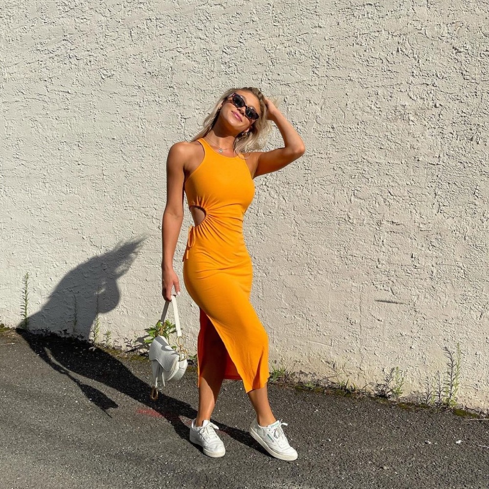 Princess Polly Orange Cut Out Dress